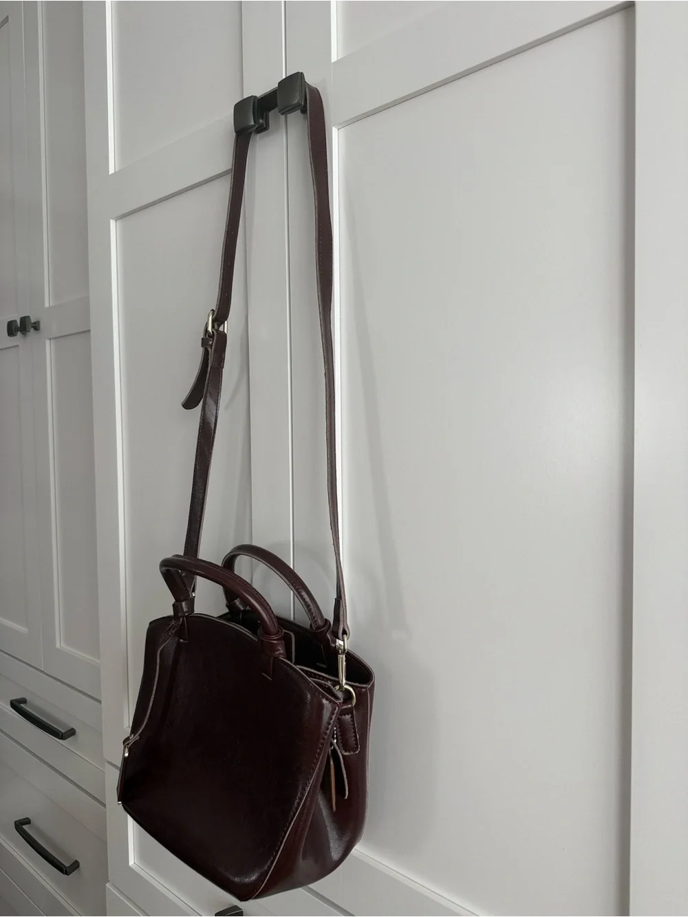 Women’s Leather Crossbody Bag in Dark Brown
